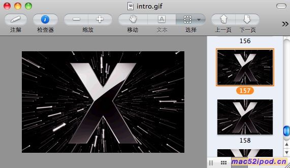 用苹果电脑Mac OS X系统自带“预览”看动态GIF图片