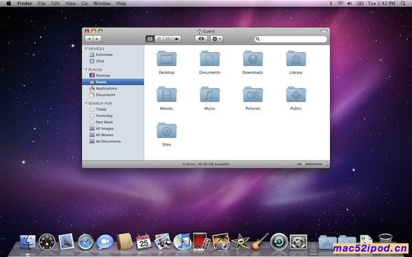 苹果Mac OS X 10.6 Snow Leopard操作系统界面