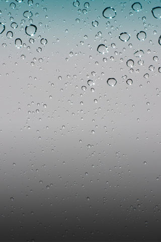 苹果iPhone OS 4系统发布会上，官方使用的雨滴＋玻璃壁纸