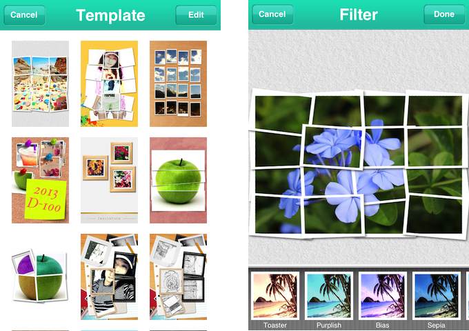 把照片做成多张图片拼接效果的苹果 iOS 照片美化应用：Photo Slice