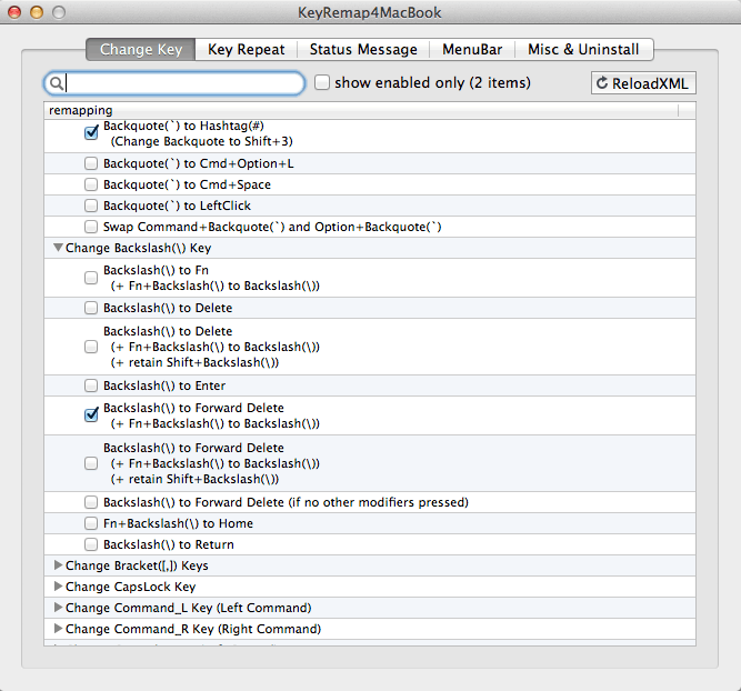 苹果电脑 Mac OS X 系统上更改键盘键位映射的免费软件：KeyRemap4MacBook