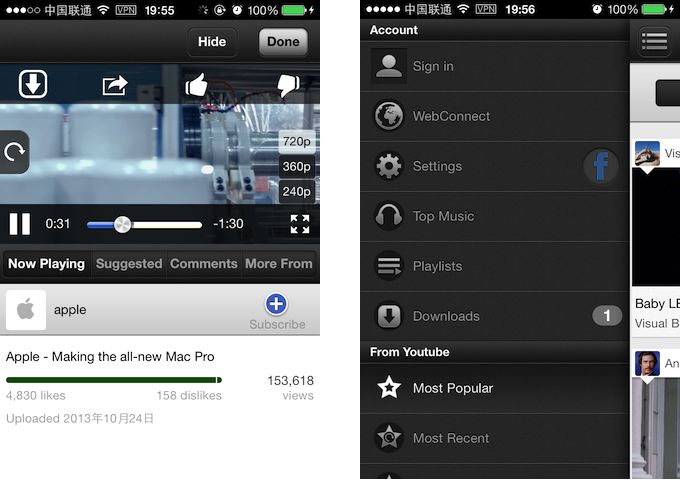 苹果 iPhone、iPad 下载 Youtube 视频的 iOS 应用推荐：ProTuber