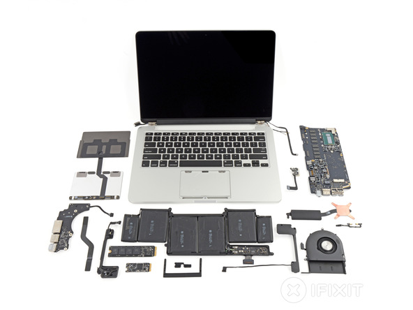 2013 款 13 寸 苹果 MacBook Pro Retina 笔记本拆机组图