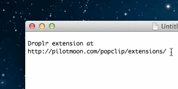Mac技巧之鼠标选中网址后一键用 Droplr（d.pr）缩短+统计的 PopClip 扩展