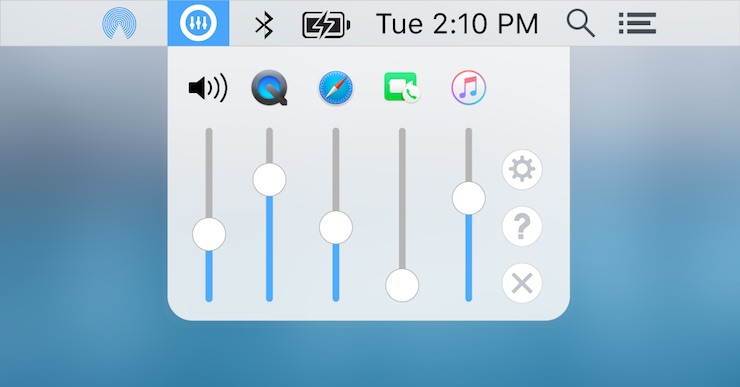 Mac技巧之苹果电脑上分别设置每个软件音量：Volume Mixer