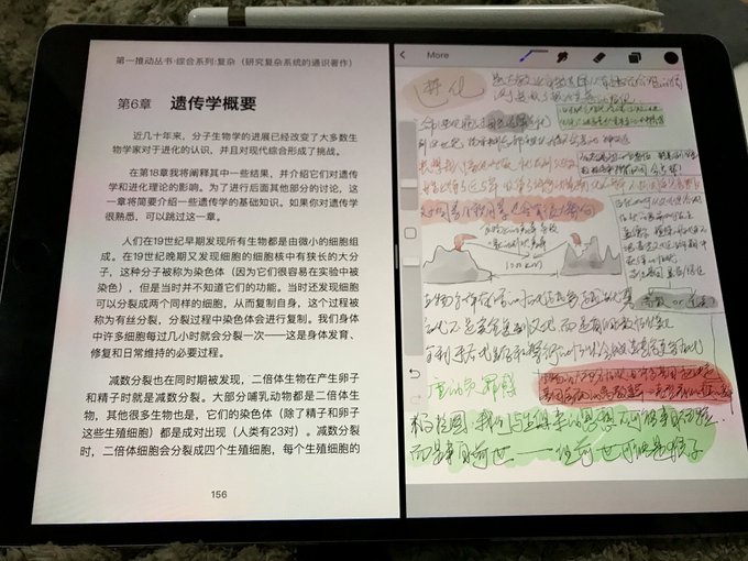用苹果 iPad 边看电子书边做笔记的另一种方法