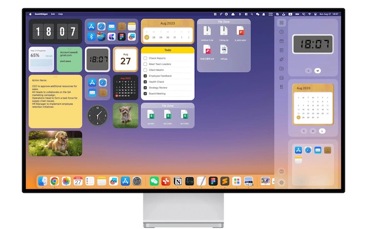Mac技巧之在苹果电脑桌面上显示常用组件：DeskWidgets