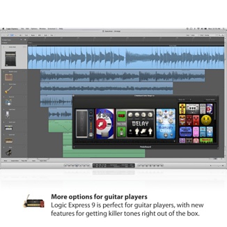 苹果中量级音乐制作、编辑软件Logic Express 9的界面截图