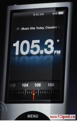 新款苹果iPod Nano，FM广播收音机功能特写