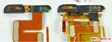 第三代与第二代苹果iPod touch顶部对比