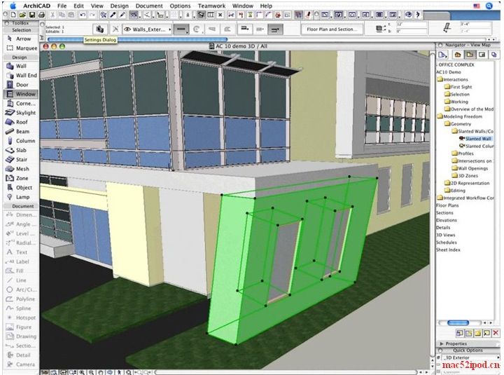 苹果电脑Mac OS X下的CAD软件：ArchiCAD