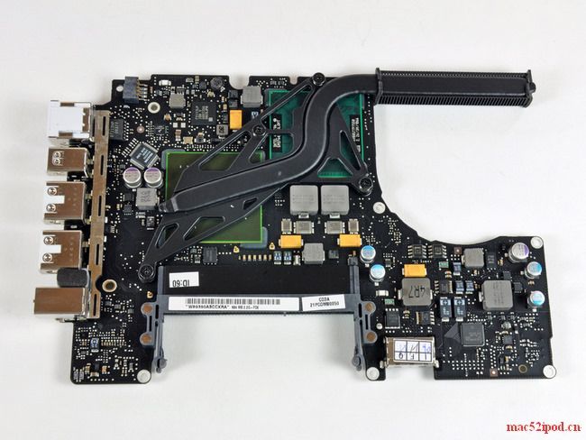 新一代苹果Macbook笔记本电脑的主板照片（正面）