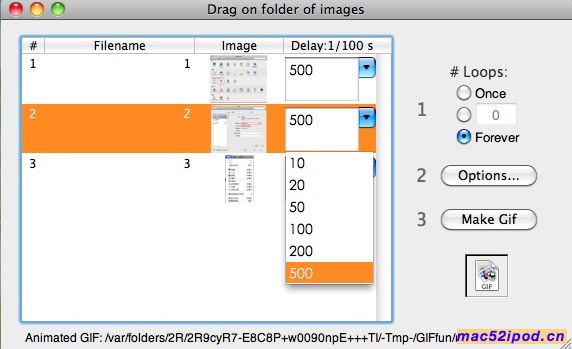 苹果电脑Mac OS X系统下制作/合成GIF图片的软件：GIFfun