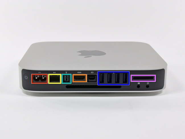 新一代苹果Mac Mini机身后部接口