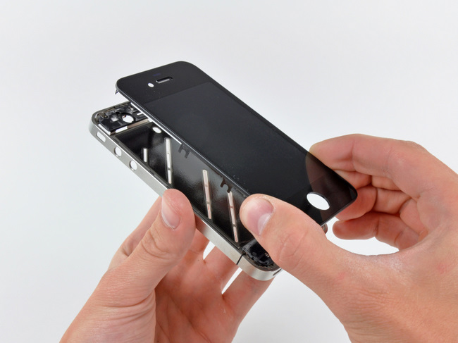 苹果 iPhone 4 手机的前面板