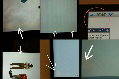 苹果iPhone 4手机屏幕的黄色瑕疵