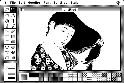 苹果 MacPaint 软件界面截图