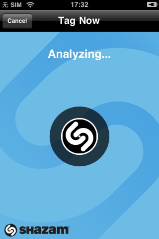Shazam分析音乐数据的界面