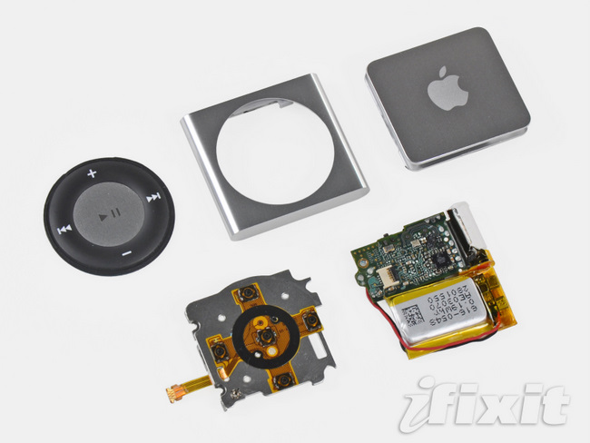 第四代苹果 iPod shuffle 的所有零件