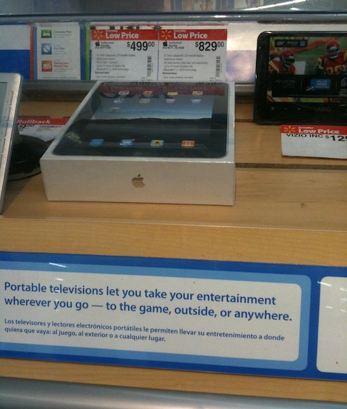 苹果 iPad 平板电脑出现在沃尔玛货架