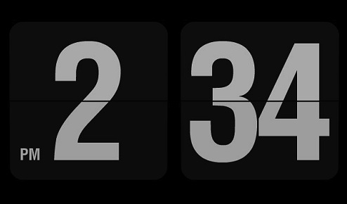 苹果电脑 Mac OS X 系统下的数字时钟屏保“Fliqlo”效果图