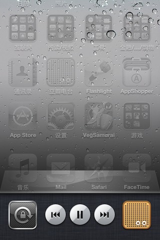 苹果 iPhone/iPod touch 版豆瓣电台控制界面