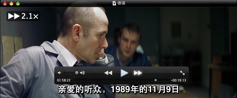 苹果 QuickTime Player 播放器以 1.1、1.2 倍速等更精确速度快进/快退播放