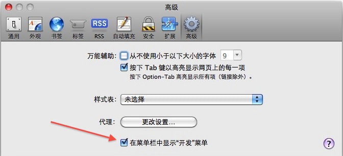 进入苹果Safari浏览器偏好设置