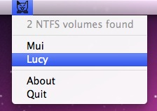 NTFS Mounter 自动检测到了 NTFS 格式的磁盘分区