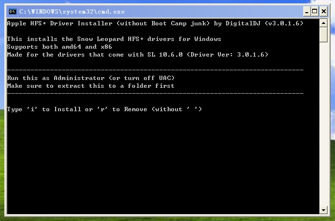 在 Windows 系统的 PC 电脑上安装 HFS＋格式磁盘驱动包