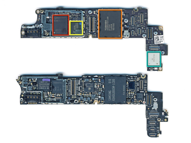 CDMA 版苹果 iPhone 4 手机主板芯片