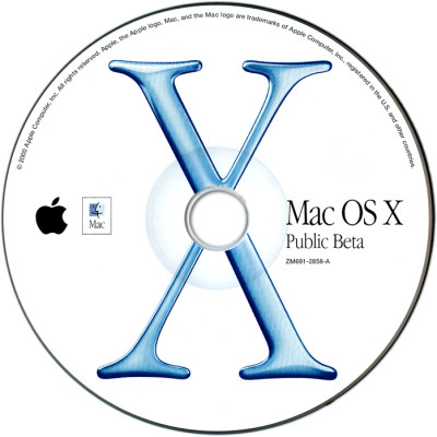 苹果电脑 Mac OS X Public Beta 操作系统光盘