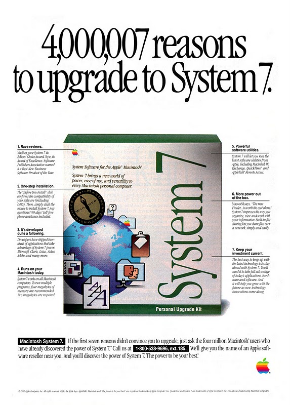 苹果电脑 System 7 操作系统宣传海报