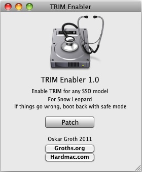TRIM Enabler 软件截图