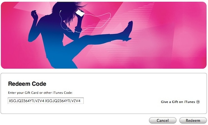 用 iTunes Gift Card 为苹果 iTunes Store / App Store 帐户充值