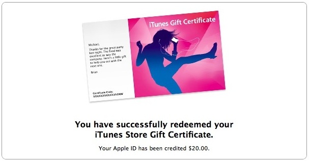 用 iTunes Gift Card 为苹果 iTunes Store / App Store 帐户充值