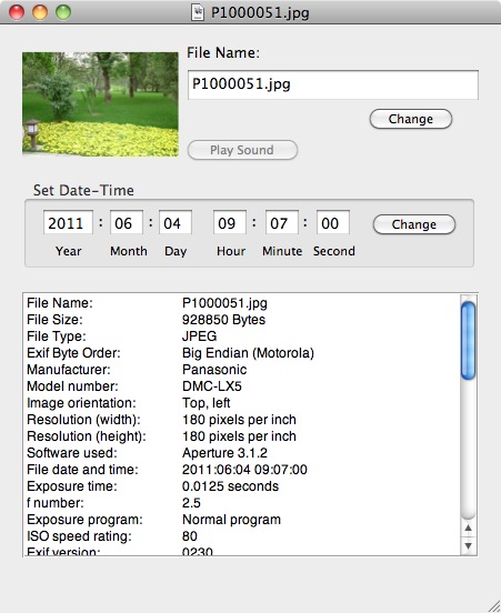 Mac 上查看照片 EXIF 信息并修改照片名称、拍摄时间等信息的免费软件 PhotoInfo