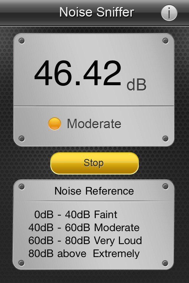 苹果 iOS 设备上显示当前噪音分贝值和噪音等级的应用：智能噪音检测（免费 App）
