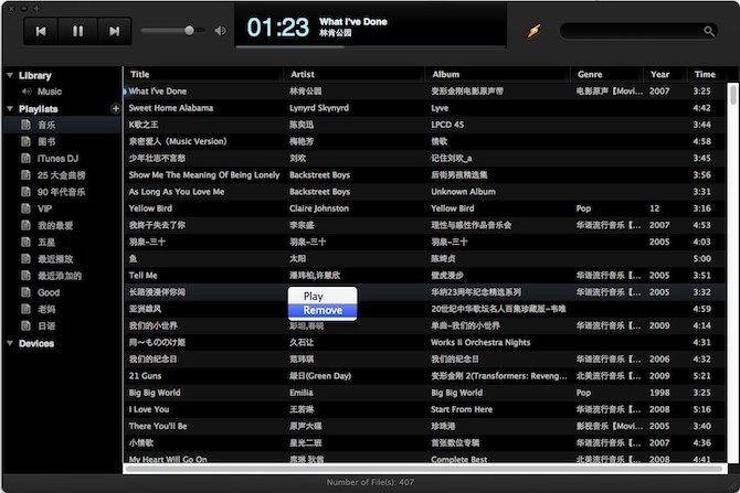 Winamp for Mac 播放器界面截图