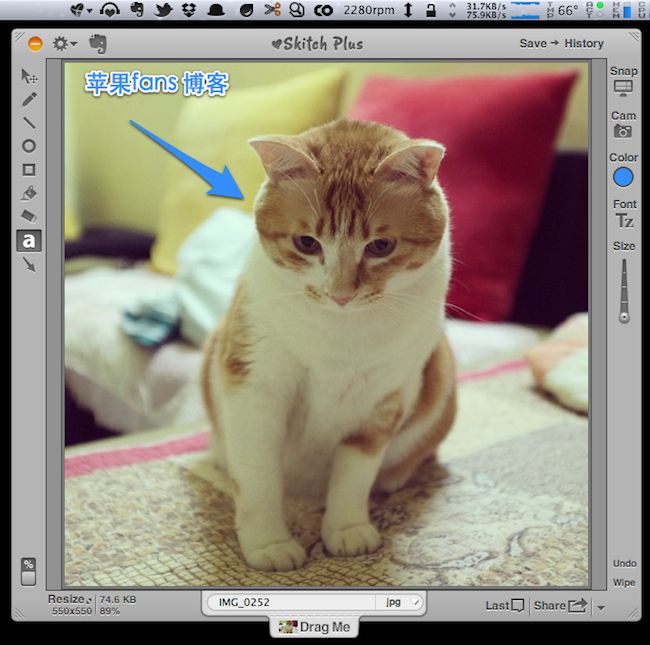 苹果电脑 Mac OS X 系统上功能全面且非常好用的图片编辑处理工具：Skitch