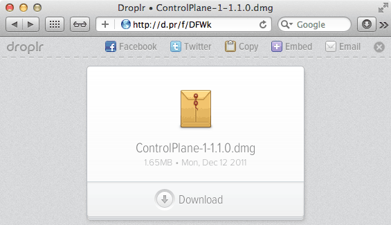 苹果电脑 Mac OS X 系统上非常方便的网络硬盘应用：Droplr