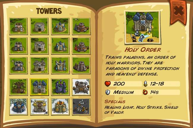 苹果 iPhone、iPad 上最好的塔防游戏：Kingdom Rush