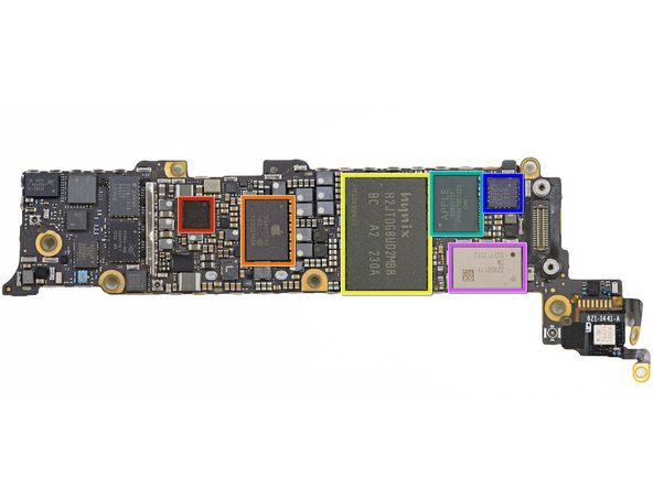 苹果 iPhone 5 主板背面芯片