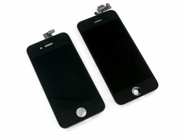 苹果 iPhone 5  和 4S 的屏幕对比