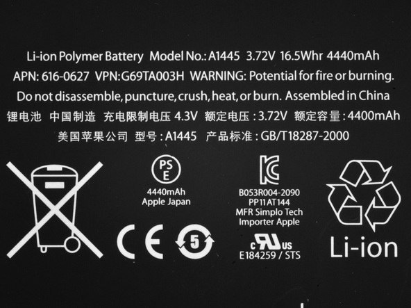 苹果 iPad mini 的电池