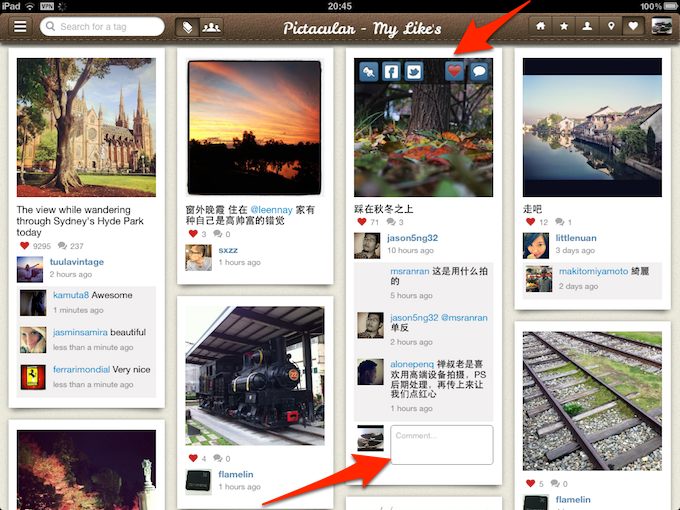 苹果 iPad 上的 Instagram 客户端：Pictacular