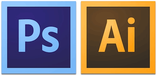 Adobe Photoshop 和 Illustrator 标志