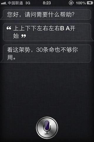 苹果 iPhone Siri 无节操截图