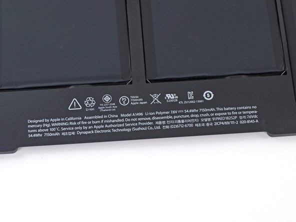 2013 款苹果 MacBook Air 笔记本电脑拆机组图