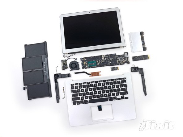 2013 款苹果 MacBook Air 笔记本电脑拆机组图